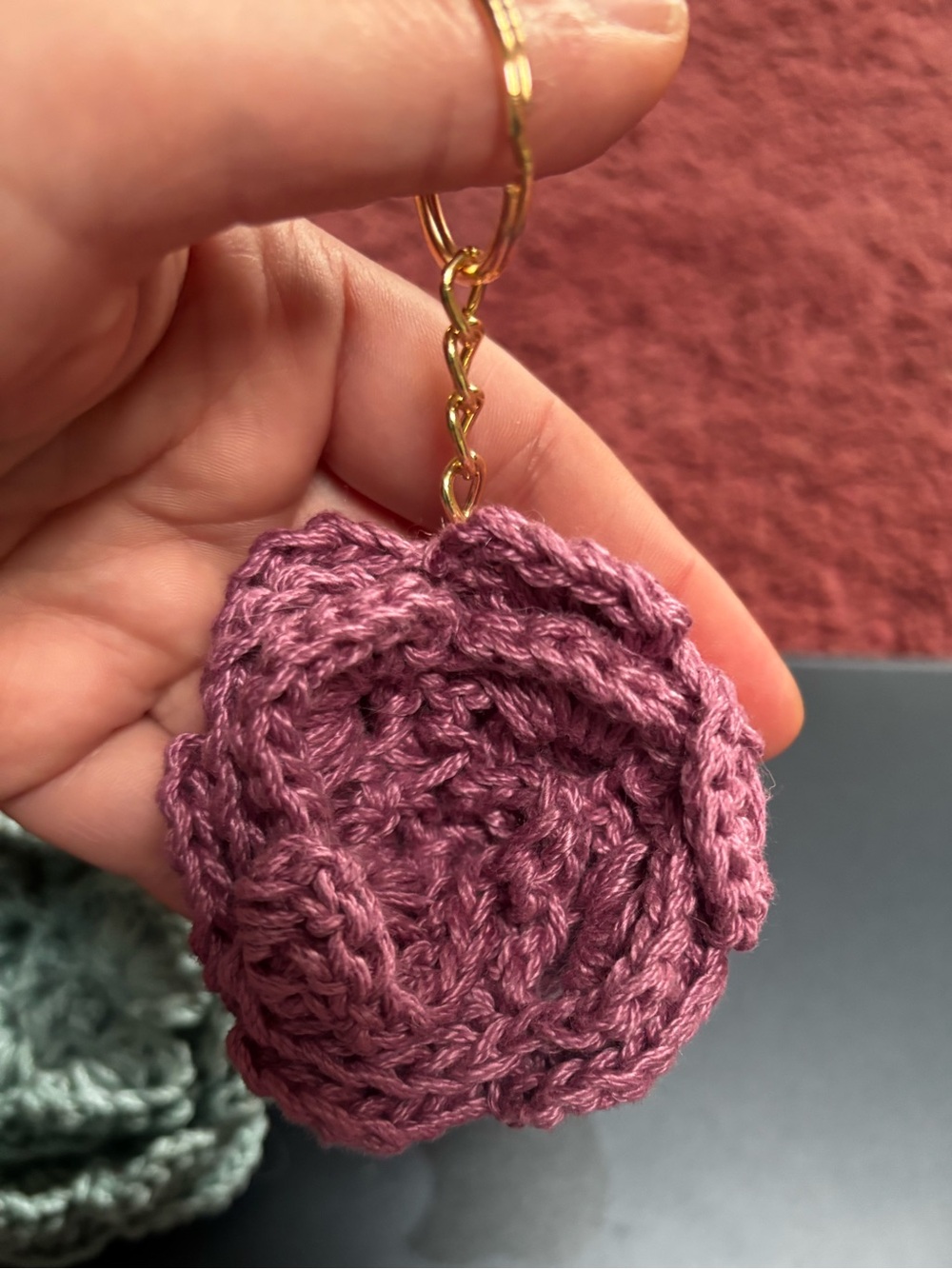 Pick One! Handmade Crochet Flower Keychains | Floral Bag Charm Accessories - Picture 5 of 8